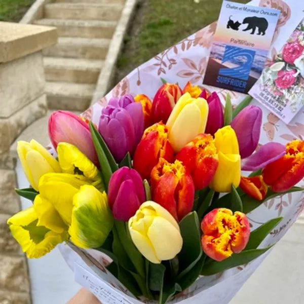 Bouquet de Tulipes multicolores