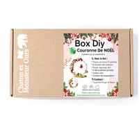 NOËL BOX DIY, Couronne de Noël  à faire soi-même, rouge