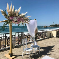 Cérémonie tons rose et blanc, Champêtre chic