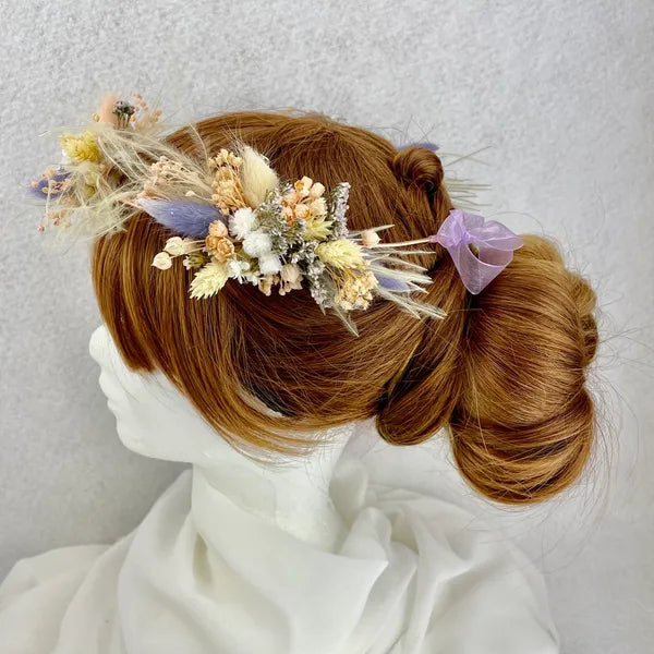 Couronne Bohème Palm nuances abricot milka - Accessoire mariage