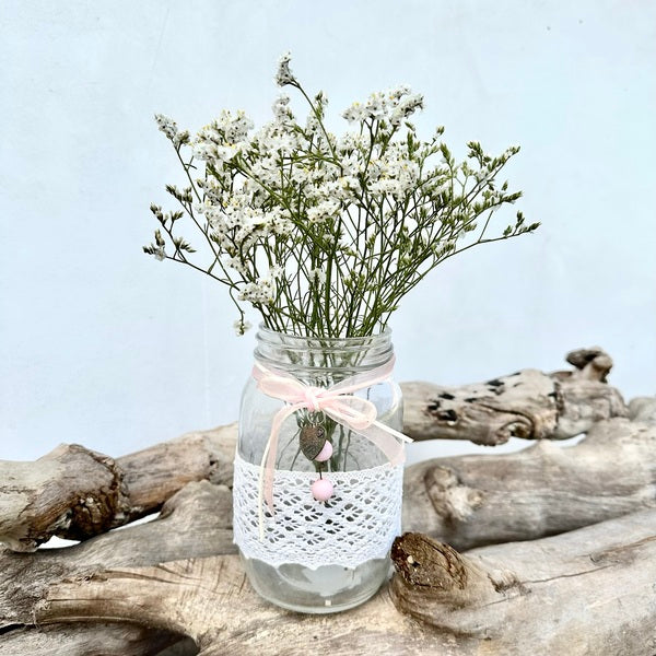 vase dentelle, vase déco dentelle, vase avec dentelle, décoration vase dentelle, vase à dentelle, vase en dentelle, vase dentelle mariage,  vase dentelle blanche, vase, bocal, bocal dentelle, bocal déco dentelle, vase boheme, vase champêtre, bocal blanc, bocaux dentelle, vase mariage