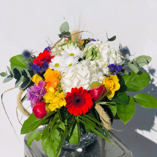 Bouquet fleurs colorées atelier floral 64